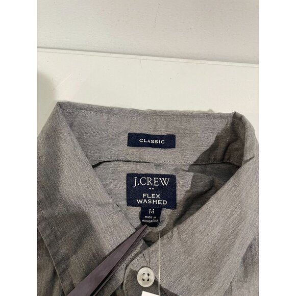 J.Crew Flex Washed Classic Fit Button-Up Shirt Gray M - Picture 5 of 13